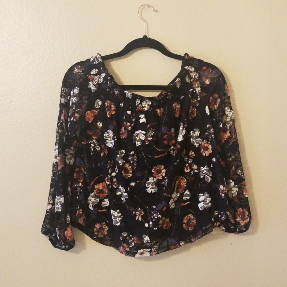 floral off the shoulder top